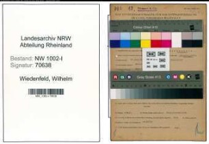 Entnazifizierung Wilhelm Wiedenfeld , geb. 28.09.1892 (Kaufmann)
