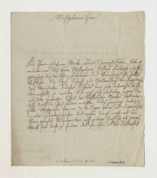 Brief von Franz von Soden an Joseph Heller
