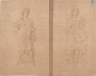 Thiersch, Friedrich von; München; Justizpalast - Figuren auf: Nordmittelbau 1, Nordmittelbau 2 (Ansichten)
