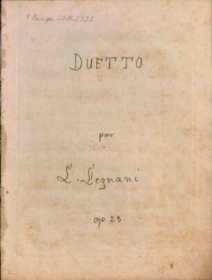 Duetto concertante per chitarre e flauto : op. 23