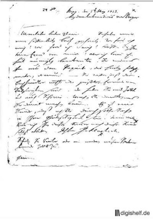 24: Brief von Friedrich Gottlieb Klopstock an Johann Wilhelm Ludwig Gleim