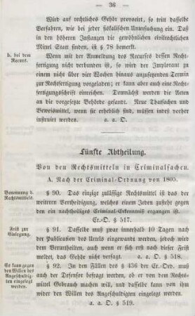 Fünfte Abtheilung. Von den Rechtsmitteln in Criminalsachen