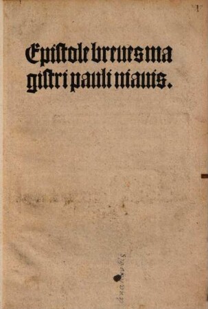 Epistole breves magistri pauli niavis