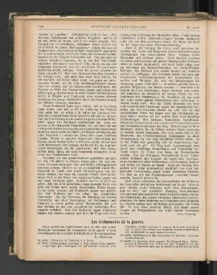Les evenements de la guerre.
