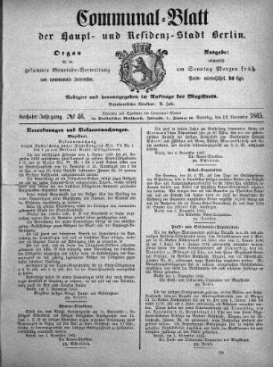 1865,46: No. 46, 12. November 1865