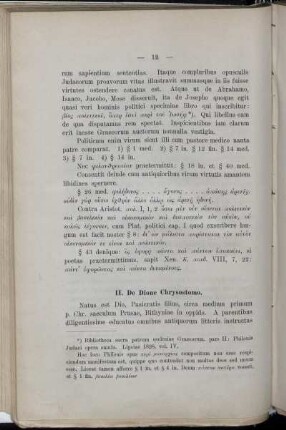 II. De Dione Chrysostomo