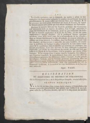 Délibération Du Directoire Di District De Strasbourg ...
