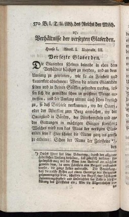 27. Verhältnisse der versezten Glaserden