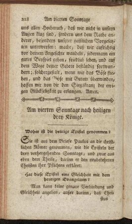 Am vierten Sonntage nach heiligen drey Könige.