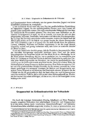 Gruppenarbeit im Erdkundeunterricht der Volksschule