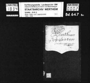 Wenkheimer Dorfs-Gültregister, renoviert in anno 1751 (mit Namensregister)