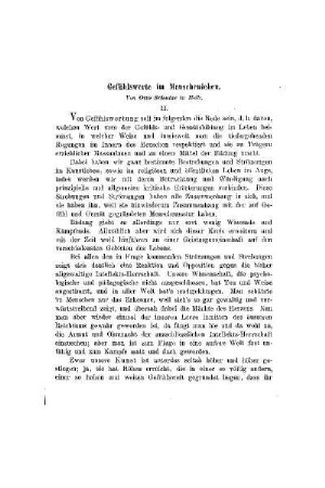 Gefühlswerte im Menschenleben : II.