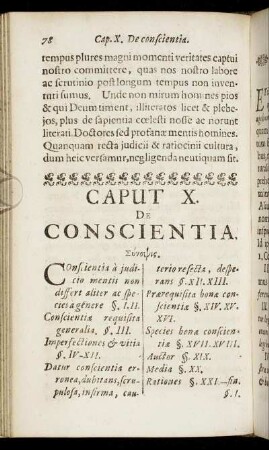 Caput X. De Conscientia