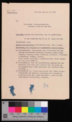 Tätigkeitsbeschreibung - Dokumente unmittelbar nach dem 2. Weltkrieg, u.a. Entnazifizierungsverfahren