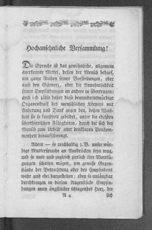 Hochansehnliche Versammlung!