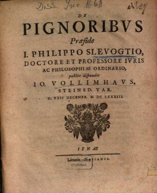 De Pignoribvs