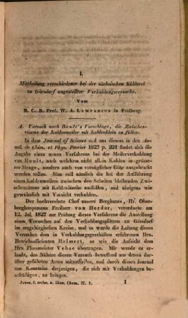 Journal für technische und ökonomische Chemie, 2. 1828