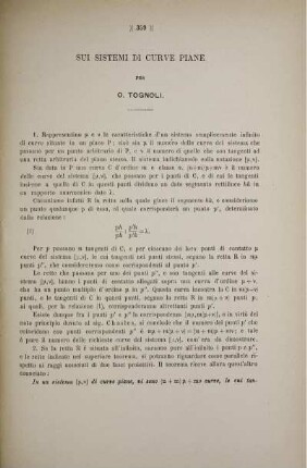Sui sistemi di curve piane.
