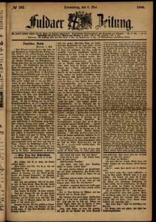 Ausgabe vom Donnerstag, den 06. Mai 1886.