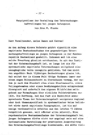 27-63, Hauptprobleme der Gestaltung des Untersuchungshaftvollzuges bei jungen Gefangenen