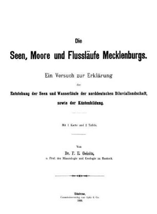 Die Seen, Moore und Flussläufe Mecklenburgs