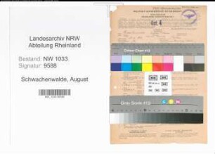 Entnazifizierung August Schwachenwalde , geb. 30.06.1892 (Polizeibeamter)