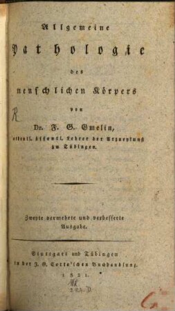 Allgemeine Pathologie des menschlichen Körpers