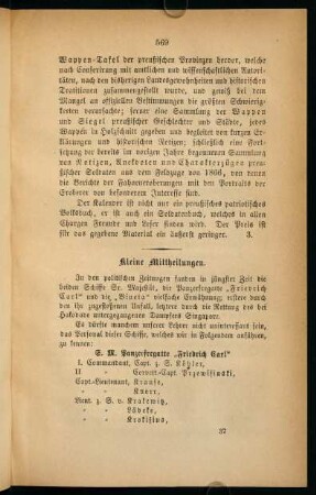 569-584, Kleine Mittheilungen...
