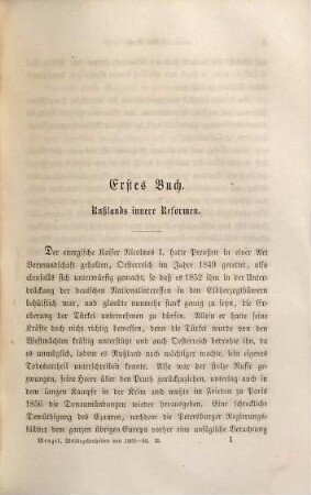 Die wichtigsten Weltbegebenheiten vom Ende des lombardischen Kriegs bis zum Anfang des deutschen Kriegs (1860 - 1866) : in zwei Bänden, 2