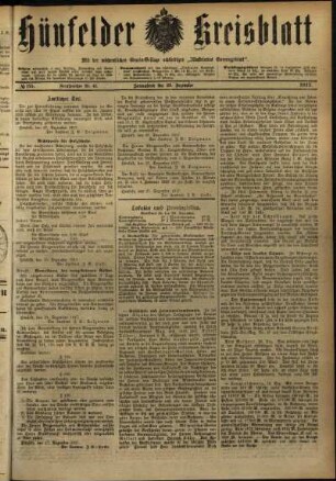 Ausgabe vom Samstag, den 29. Dezember 1917.