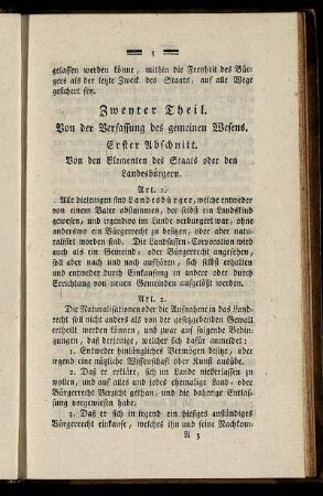 Zweyter Theil. Von der Verfassung des gemeinen Wesens.