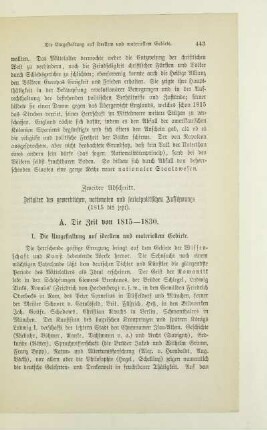 A. Die Zeit von 1815-1830