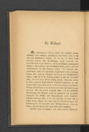 Die Blüthezeit.