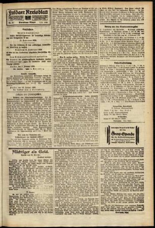 Zweite Ausgabe vom Samstag, den 07. Februar 1920.
