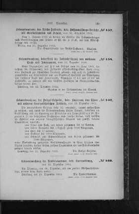No. 160. Bekanntmachung der Handelskammer, betr. Kursnotirung, vom 23. Dezember 1882.