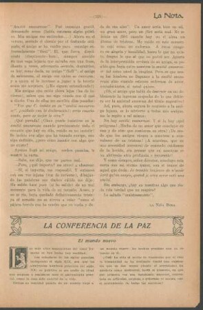 La conferencia de la paz : El mundo nuevo