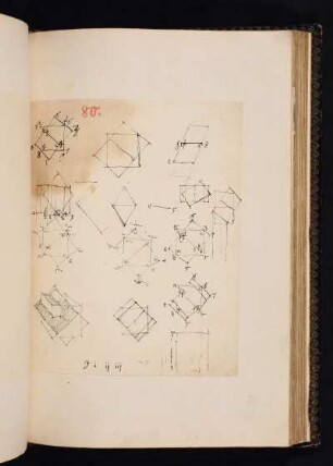 Albrecht Dürer (?), geometrische Skizzen zu „Unterweisung der Messung“