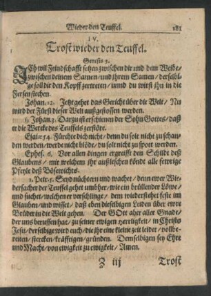 IV. Trost wieder den Teuffel.