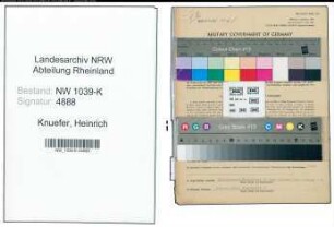 Entnazifizierung Heinrich Knuefer , geb. 05.05.1904 (Landwirt)