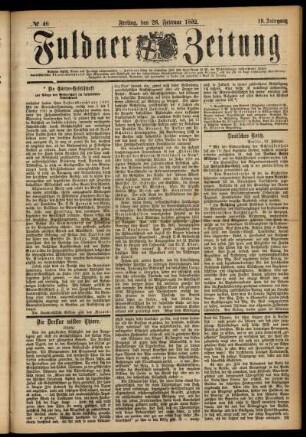 Ausgabe vom Freitag, den 26. Februar 1892.