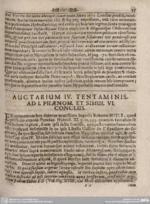 AUCTARIUM IV. TENTAMINIS.