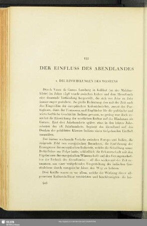 VII. Der Einfluss Des Abendlandes