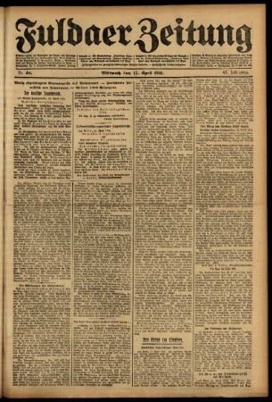 Ausgabe vom Mittwoch, den 12. April 1916.