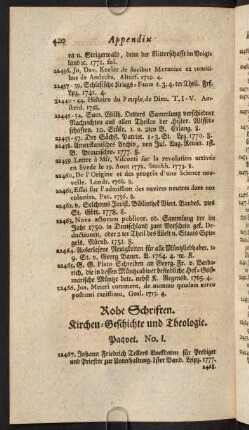 Rohe Schriften. Kirchengeschichte und Theologie.