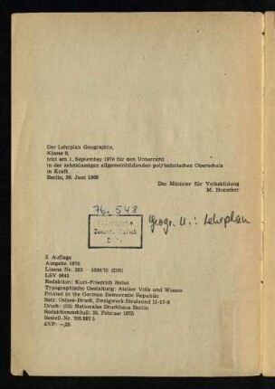 Der Lehrplan Geographie ...