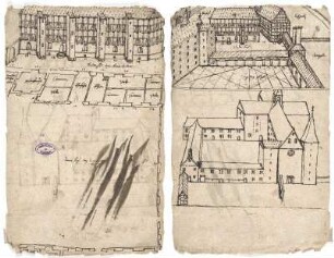 Breitenau, ehem. Kloster, nordwestlicher Vorhof und Klausur (recto und verso)