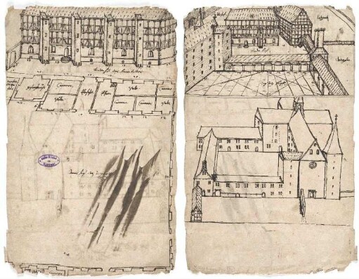 Breitenau, ehem. Kloster, nordwestlicher Vorhof und Klausur (recto und verso)