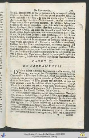 Caput XI. De Sacramentis - Caput XV. De Libero Arbitrio.