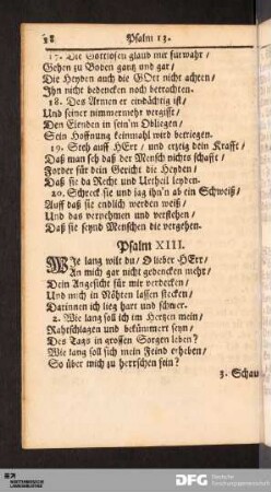 Psalm XIII, XIV, XV, XVI, XVIII, XIX