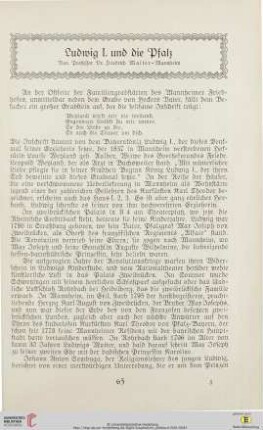 Ludwig I. und die Pfalz